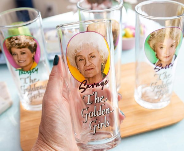 The Golden Girls Frames Logo 10-Ounce Tumbler Glasses | Set of 4 Hot on Sale - Image 5