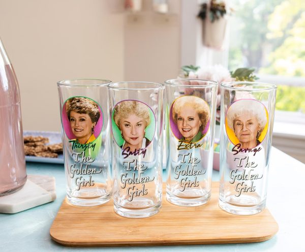 The Golden Girls Frames Logo 10-Ounce Tumbler Glasses | Set of 4 Hot on Sale - Image 3