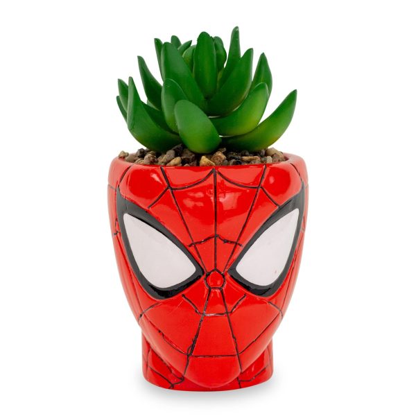 Marvel Comics Spider-Man 3-Inch Ceramic Mini Planter With Artificial Succulent Hot on Sale