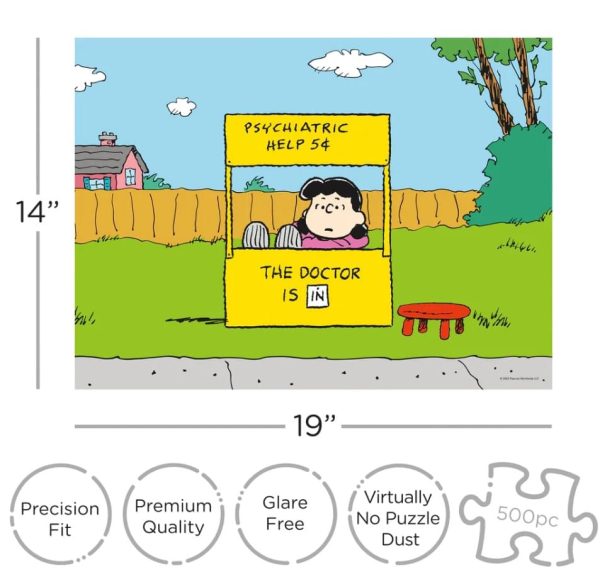 Peanuts Lucy Doctor Is In 500 Piece Jigsaw Puzzle Online Sale - Image 3