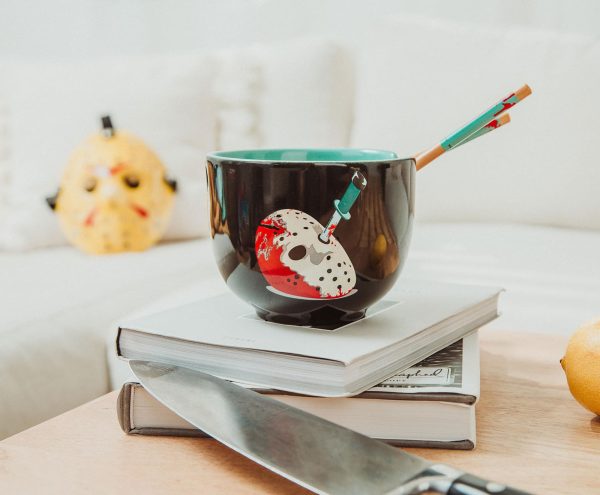 Friday The 13th Jason Voorhees 20-Ounce Ramen Bowl and Chopstick Set For Cheap - Image 5