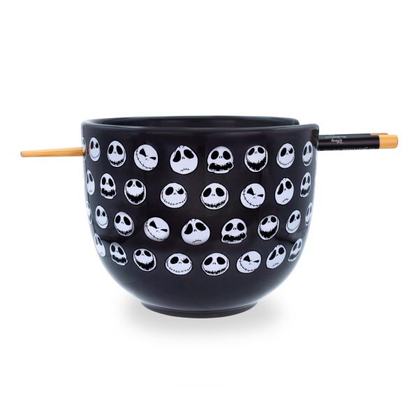 Disney The Nightmare Before Christmas Jack 20-Ounce Ramen Bowl with Chopsticks Hot on Sale