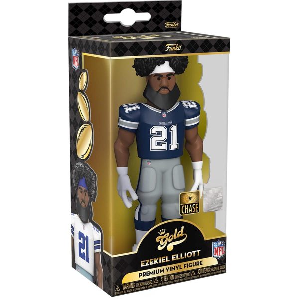 Dallas Cowboys NFL Funko Gold 5 Inch Vinyl Figure | Ezekiel Elliott CHASE For Sale