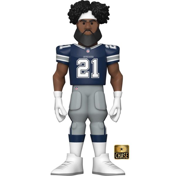Dallas Cowboys NFL Funko Gold 5 Inch Vinyl Figure | Ezekiel Elliott CHASE For Sale - Image 2